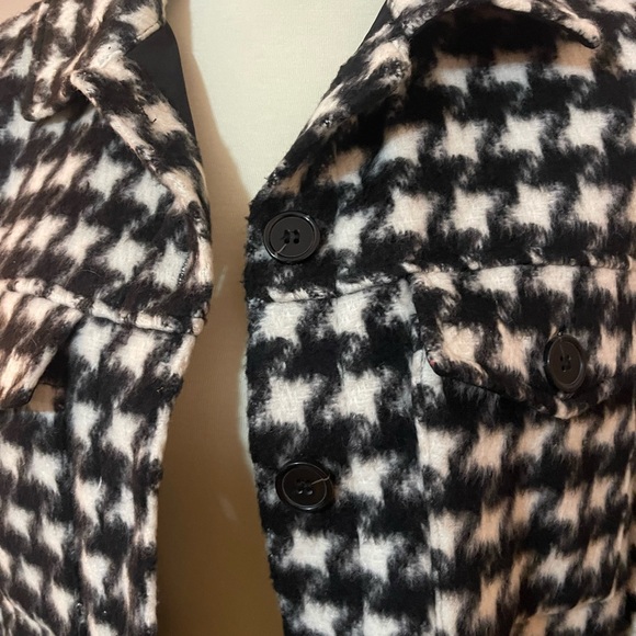 NWT Sanctuary Black/White Houndstooth Shacket Size XS - Picture 5 of 10